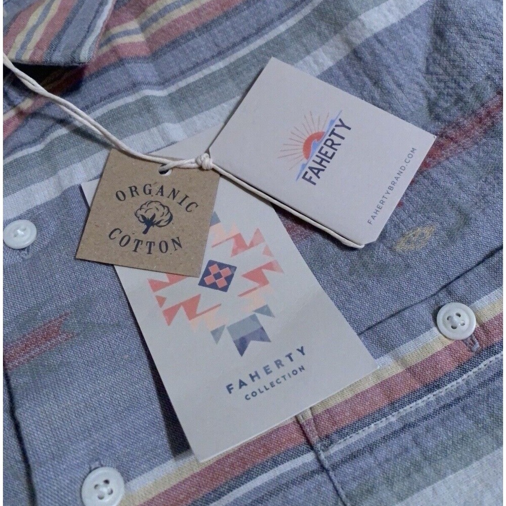 NEW Faherty X Good Feather Men's Medium Southwestern Morning Star Serape Shirt M